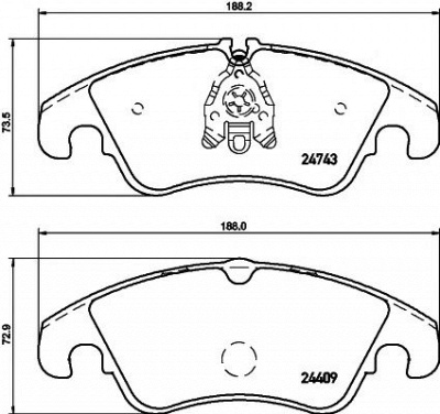 HELLA PAGID 8db355013751 -  Комплект тормозных колодок, дисковый тормоз